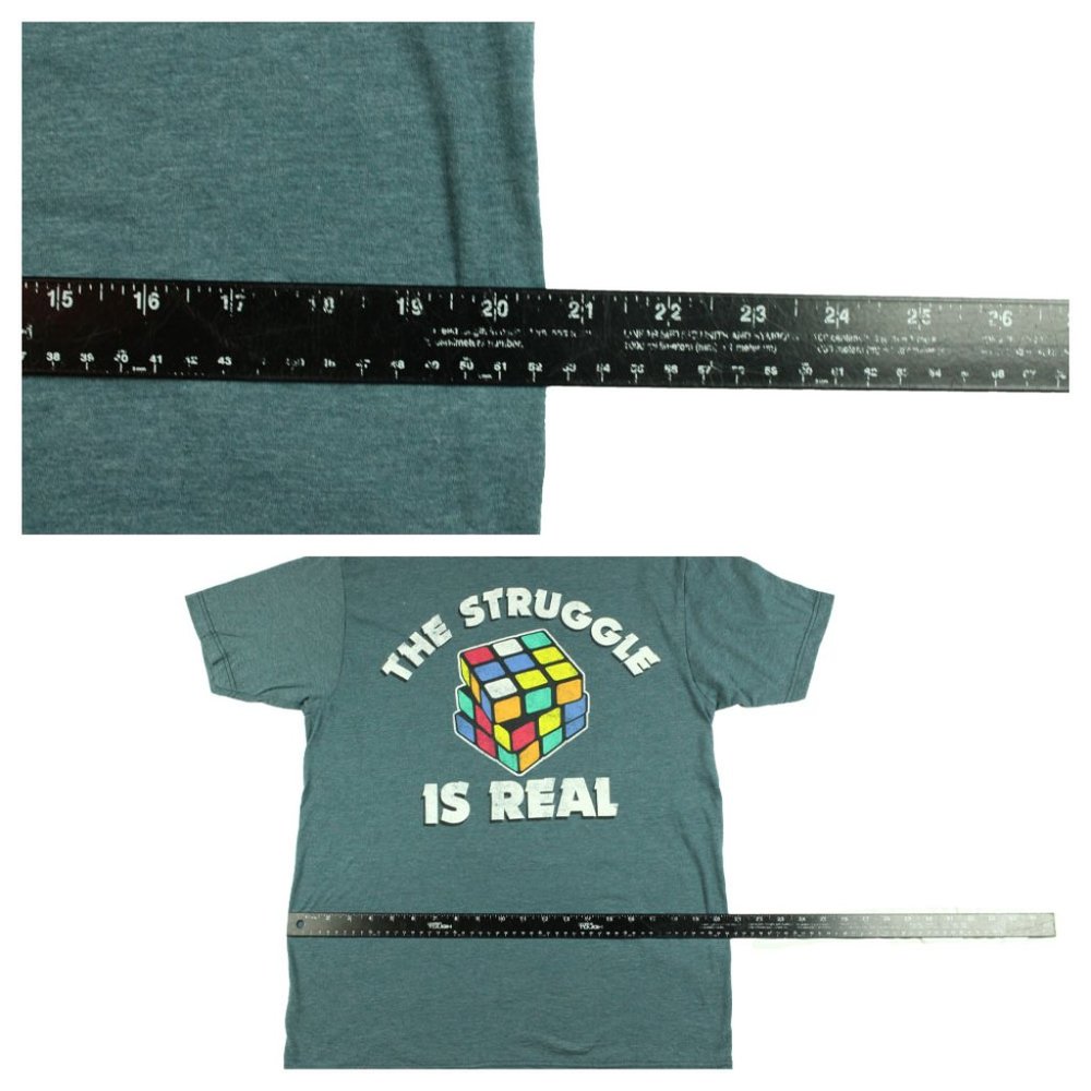 The Struggle is Real Men's Rubik's Cube Shirt M - Picture 3 of 5